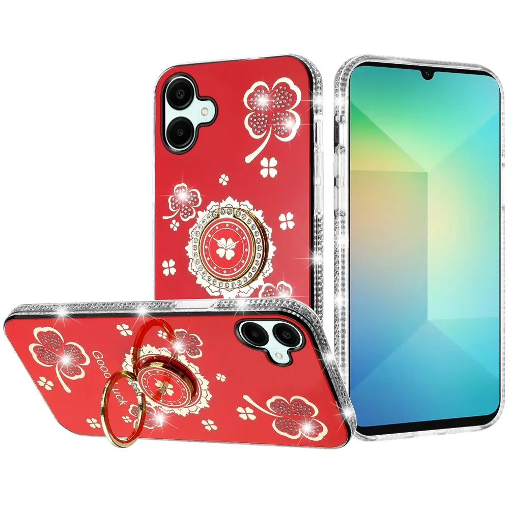 iPhone 16 Bling Diamond Lucky Case Red